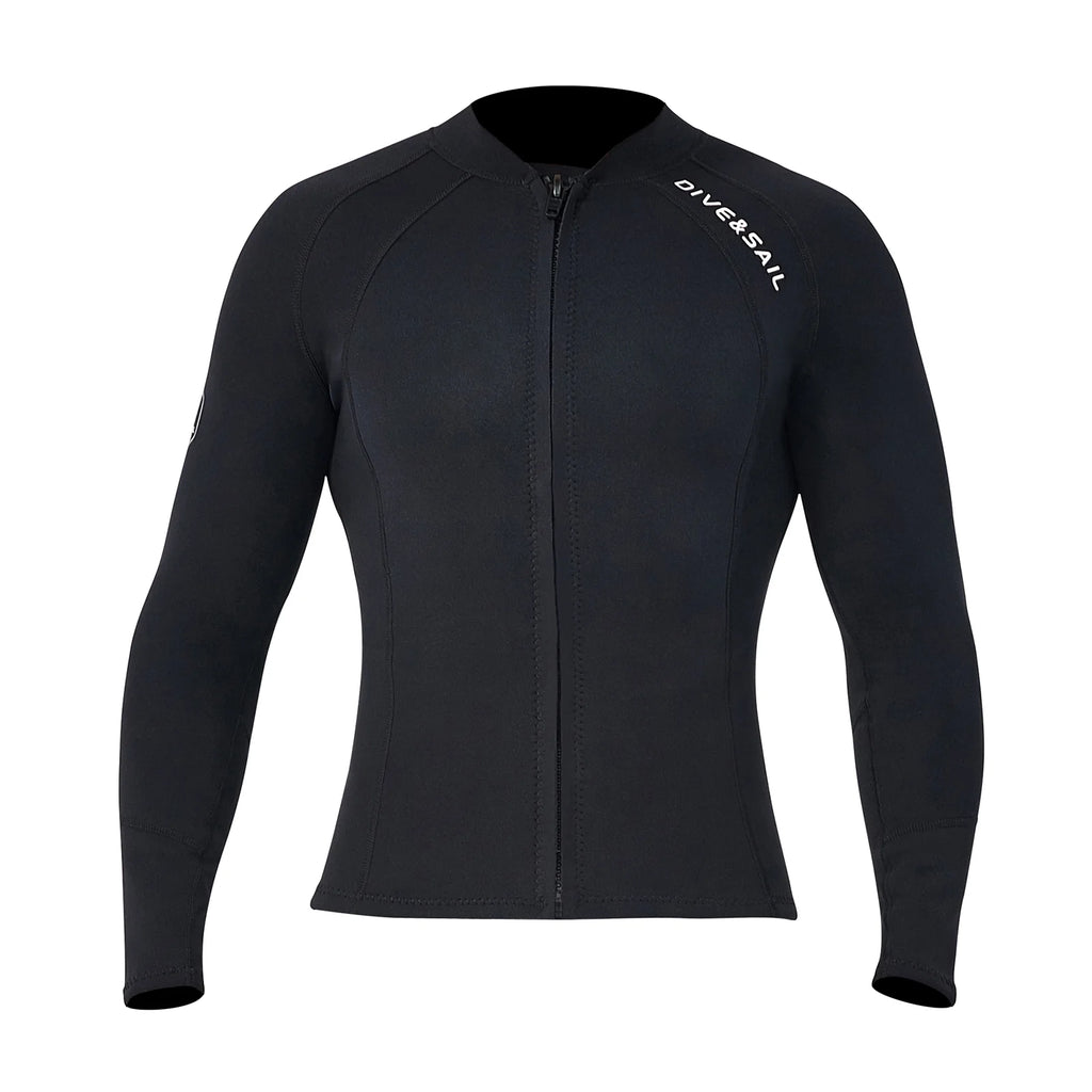 2mm Neoprene Front Zipper Wetsuits Jacket Long Sleeves G293