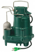 Cast Iron Submersible Sump Pump, 1/2 HP, 115V AC Y702