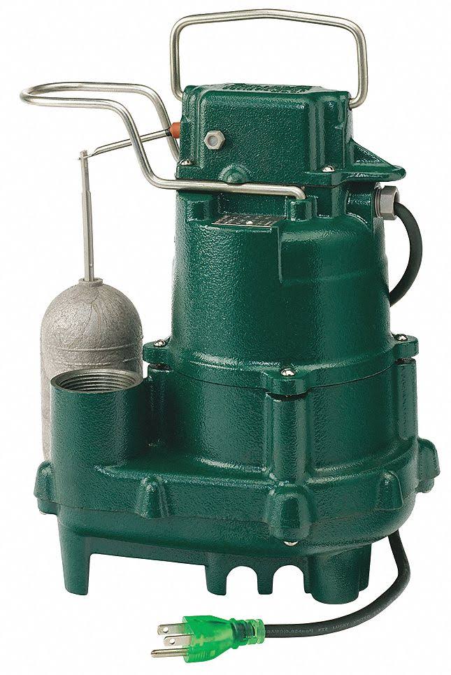 Cast Iron Submersible Sump Pump, 1/2 HP, 115V AC Y702