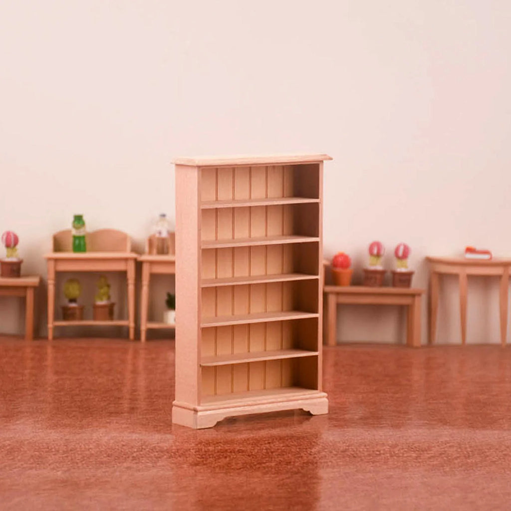 Dollhouse Miniature Wooden Bookcase Display Shelf T828