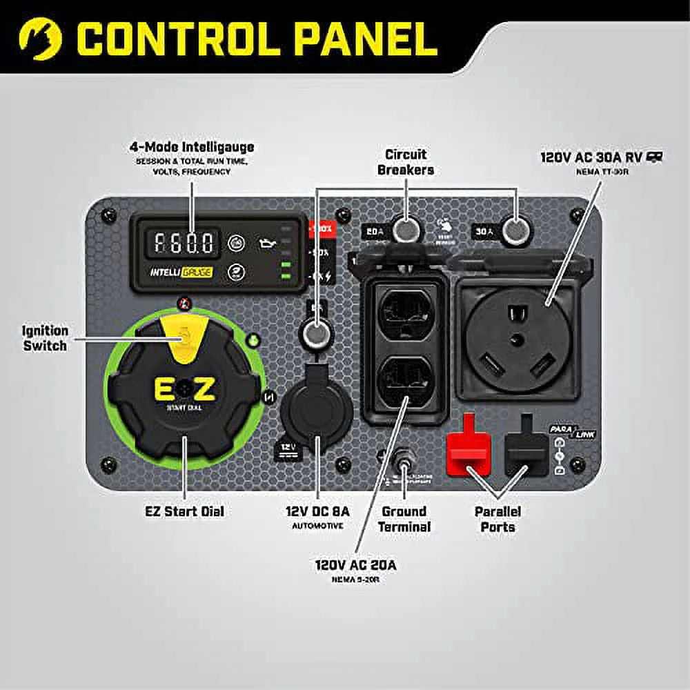 4500-Watt Dual Fuel Portable Inverter Generator Y6979