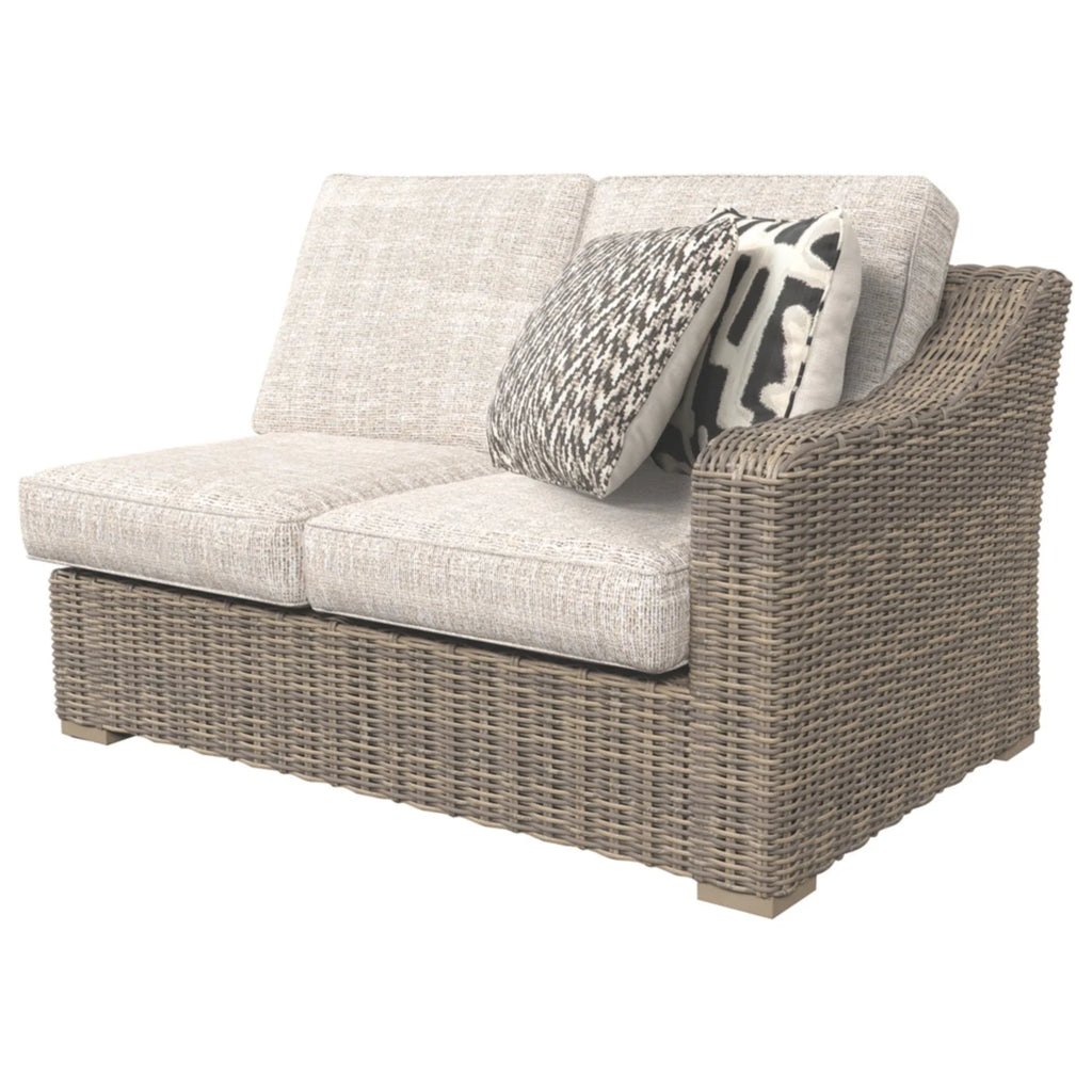 Beige 2 Piece Patio Loveseat Set Q786