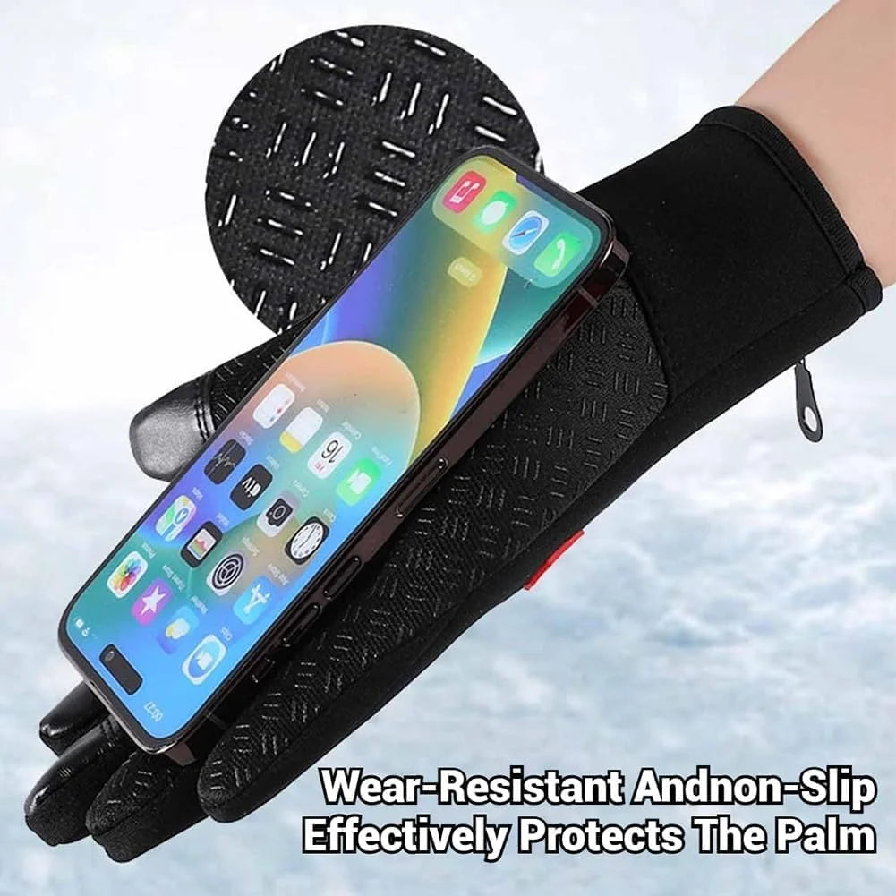 Waterproof Windproof Thermal Touchscreen Gloves with Non-Slip Grip M71899