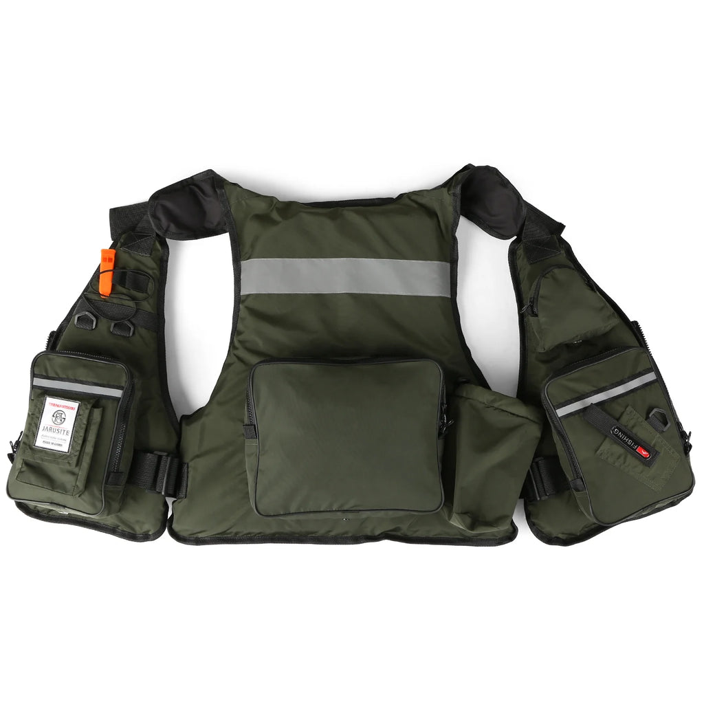 Adjustable Fly Fishing Jacket Vest with Open Sides U6837