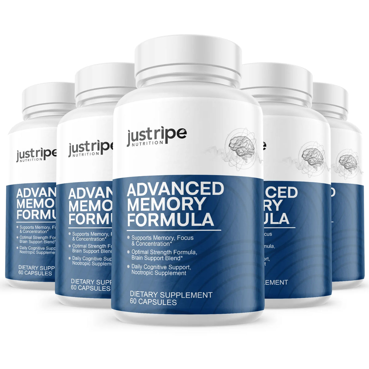 5 Pack Advanced Memory Formula Brain Supplement G165217