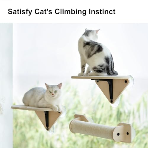 Window Perch Hammock with Climbing Steps and Scratching Post D9432