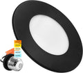 4 Inch LED Recessed Ceiling Light, 5 Color Selectable 2700K-5000K, Dimmable, 500 LM, Chrome I1144