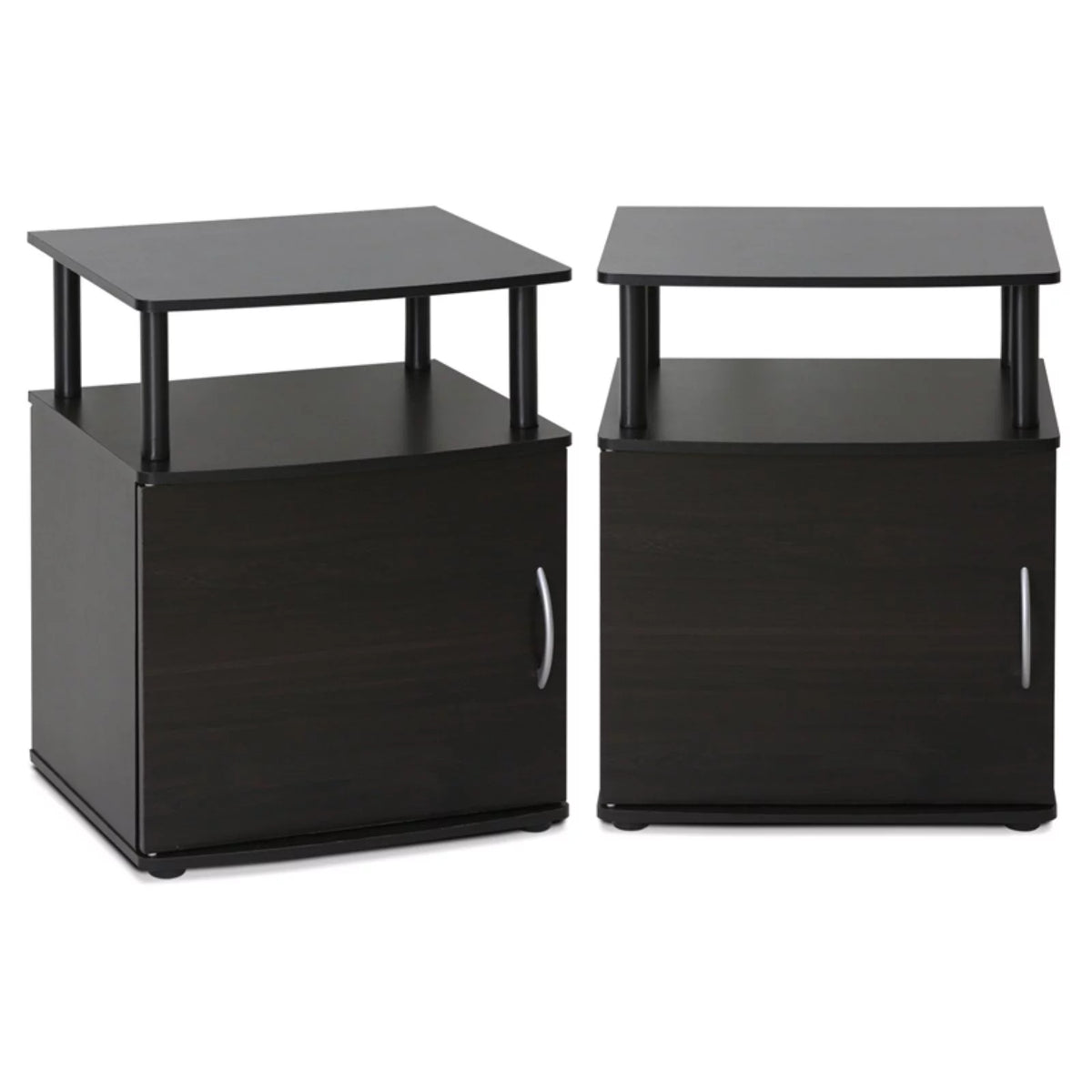 Black Engineered Wood End Table Set of 2 O9889
