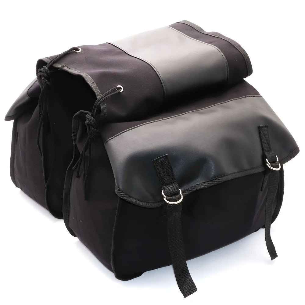 Canvas Waterproof Motorcycle Saddle Bag Panniers K736960
