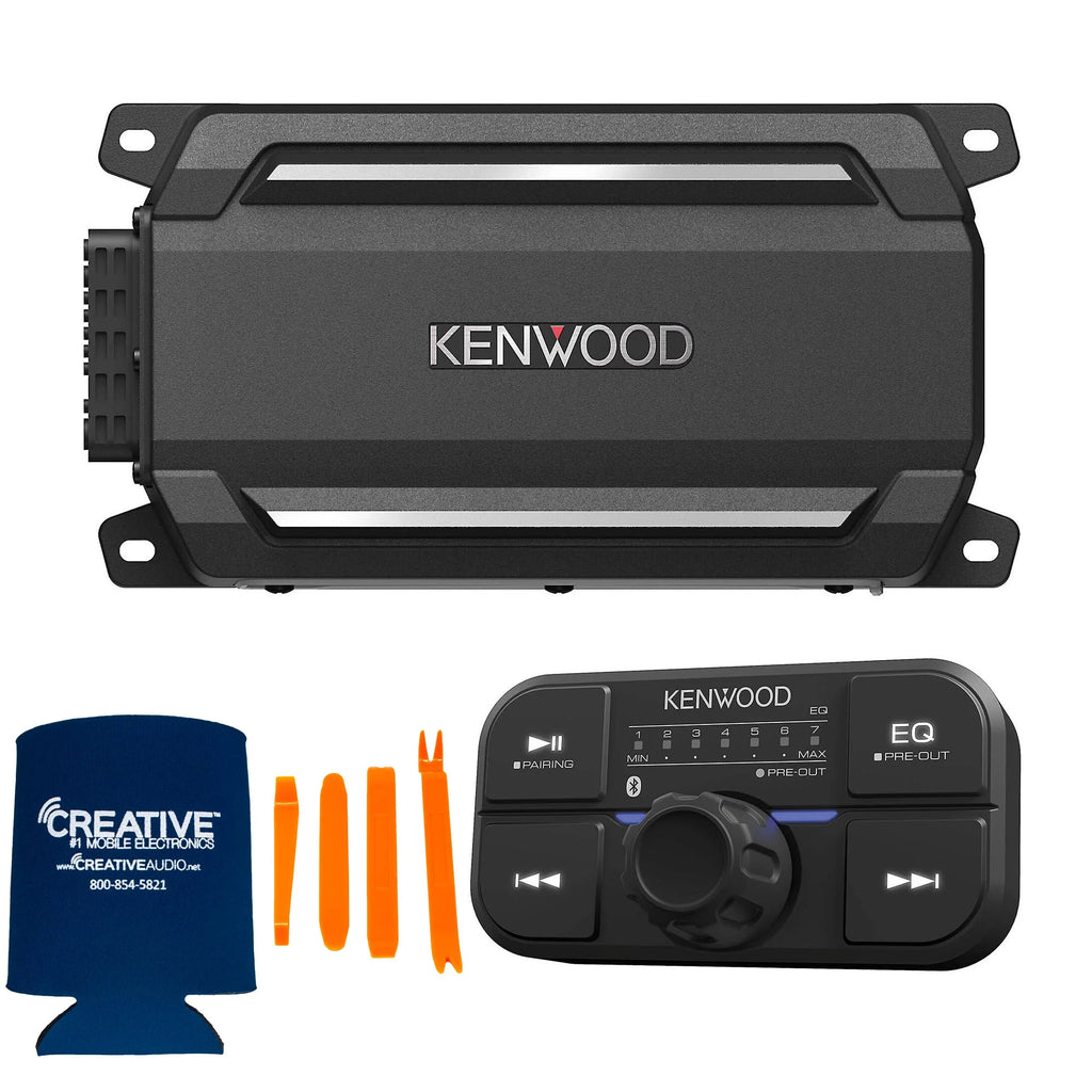 4 Channel Bluetooth Waterproof Compact Amplifier with 6.5" 2-way Marine Speaker System L797773