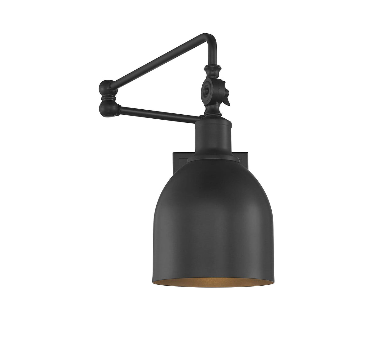 1 Light Matte Black Wall Sconce W659