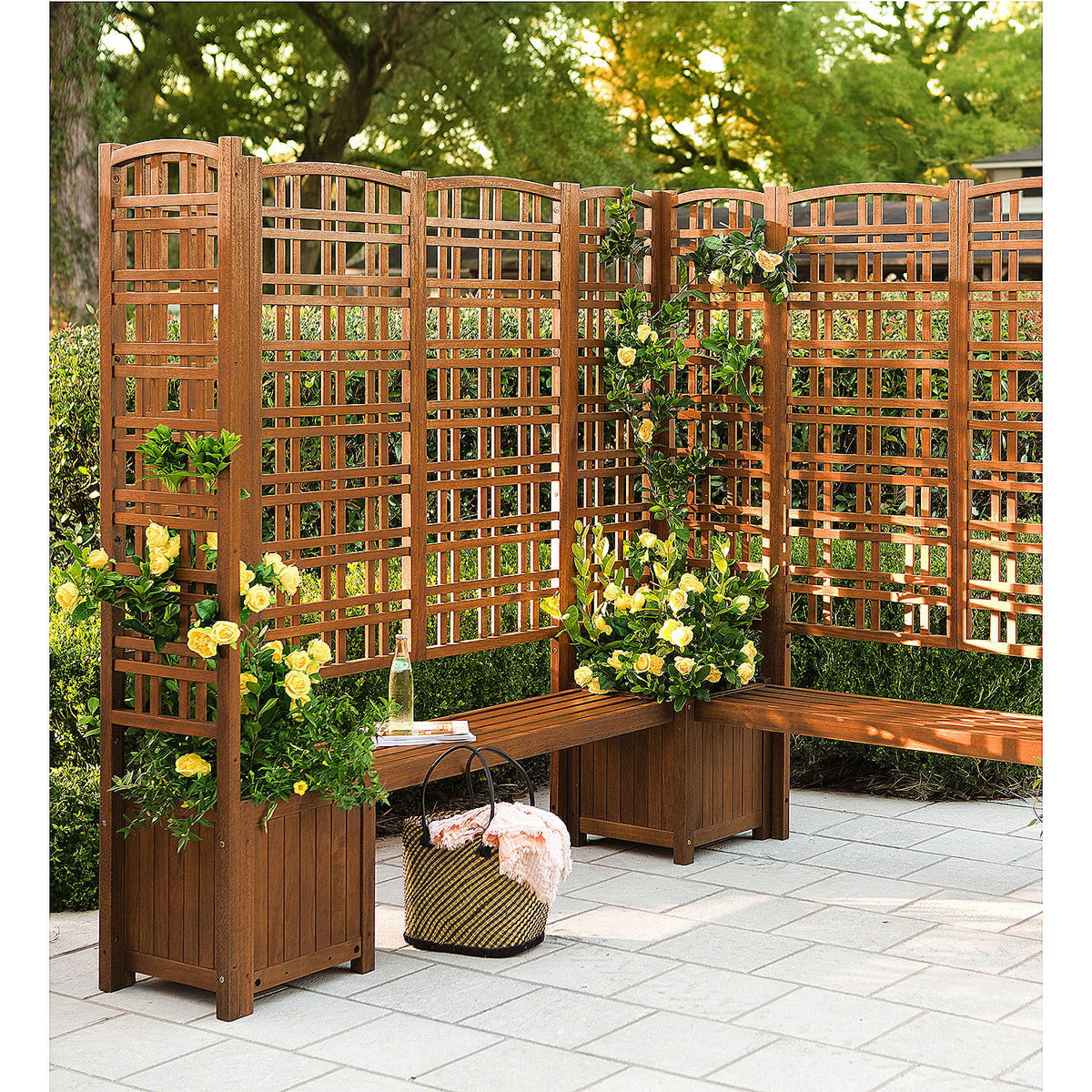 Large Outdoor Eucalyptus Privacy Trellis M166929