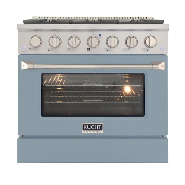Light Blue 4 Burner Dual Fuel Range S707968