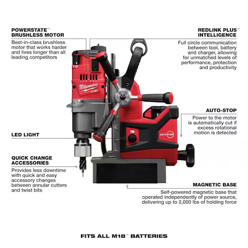 18V Lithium-Ion Brushless Cordless Magnetic Drill Kit with Two 8.0Ah Batteries G5784