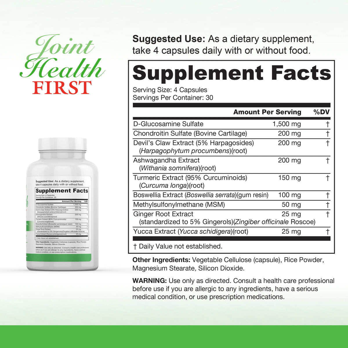 All-Natural Joint Health Supplement E5434