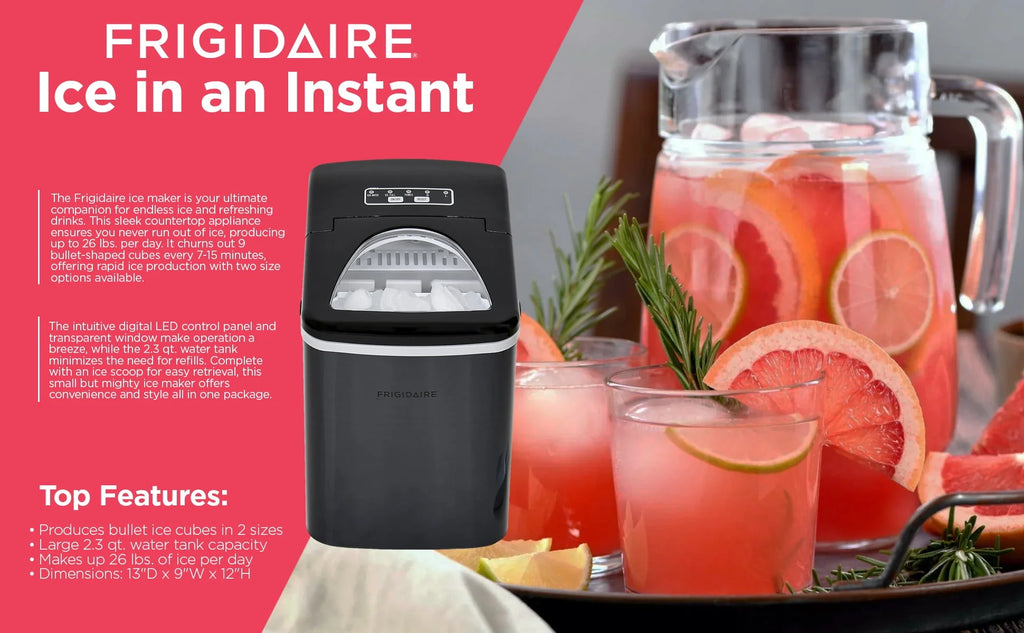 Countertop Ice Maker Black Stainless Steel V1057