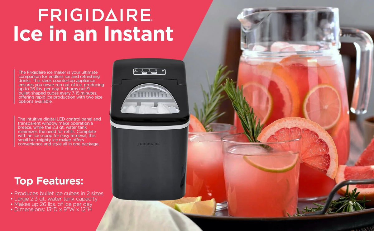 Countertop Ice Maker Black Stainless Steel V1057